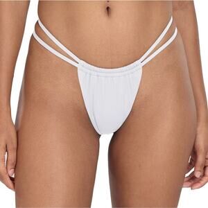 Tempt Me Women's Cheeky Bikini Bottoms String Bathing Suit Bottom Swim Only Sz M